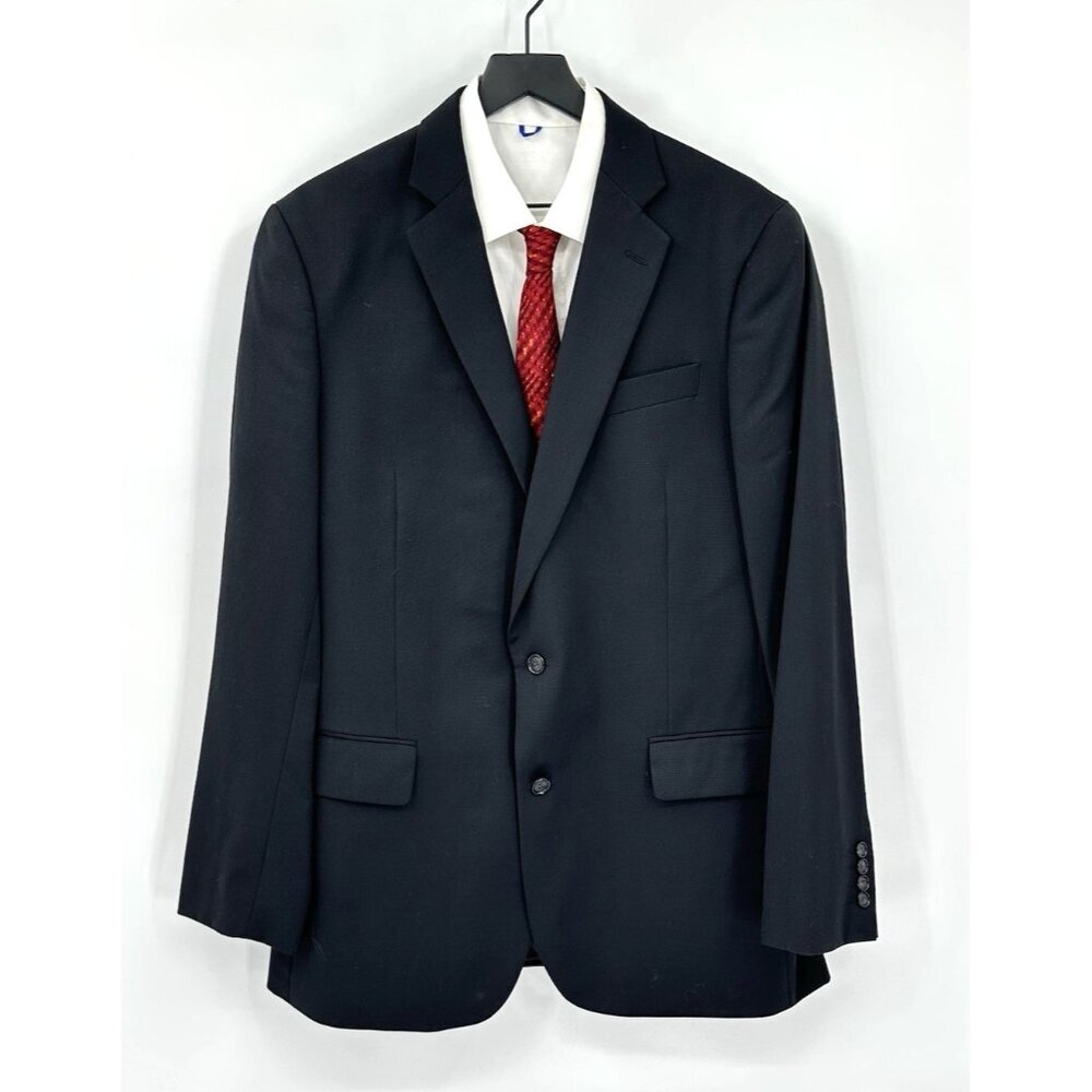 STAFFORD jacket blazer sport coat classic fit travel stretch wool blend 44L